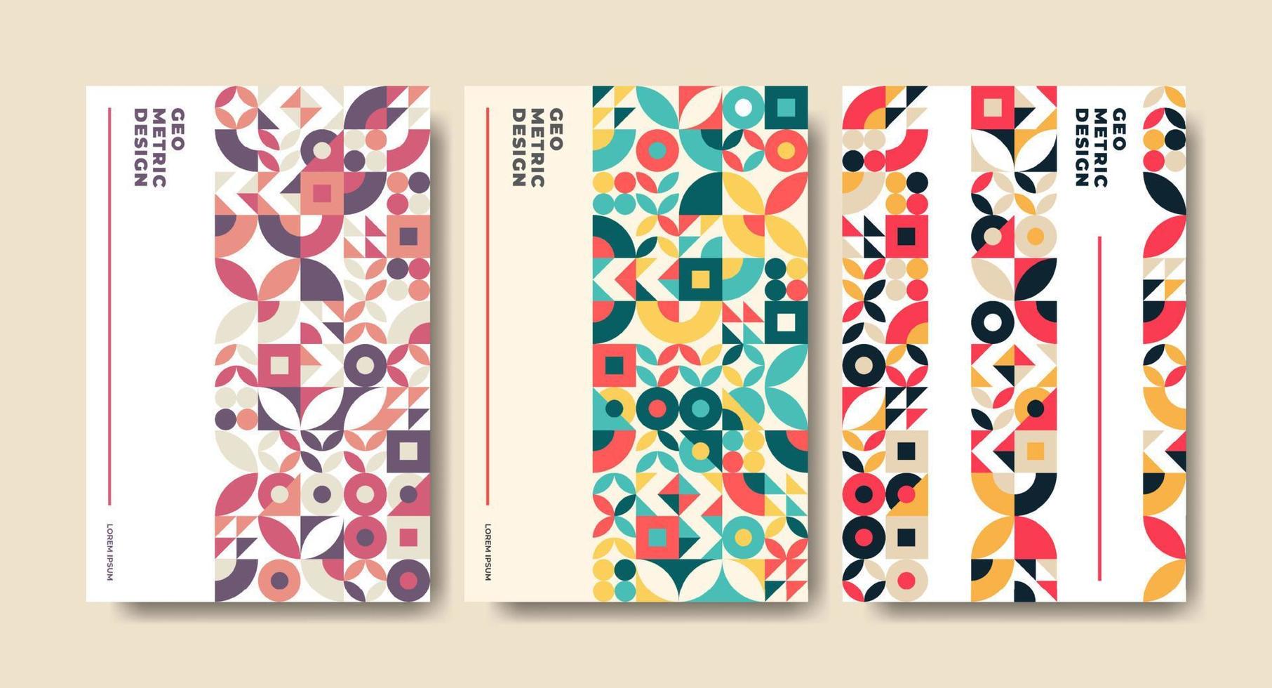 Geometric cover design layout. vector