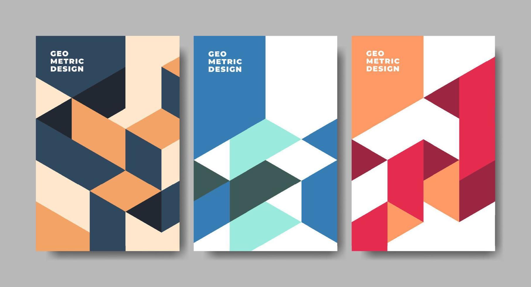 Abstract geometric cover template. vector