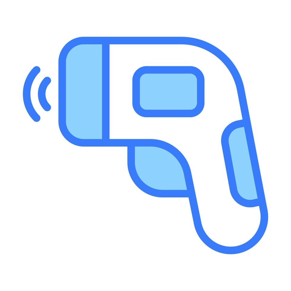 Digital thermometer icon, medical technology device vector