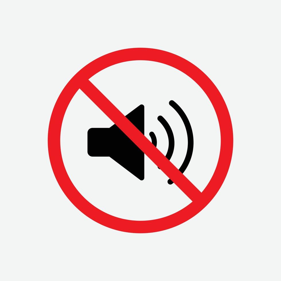Vector forbidden sign horn makes a loud sound no noise sign