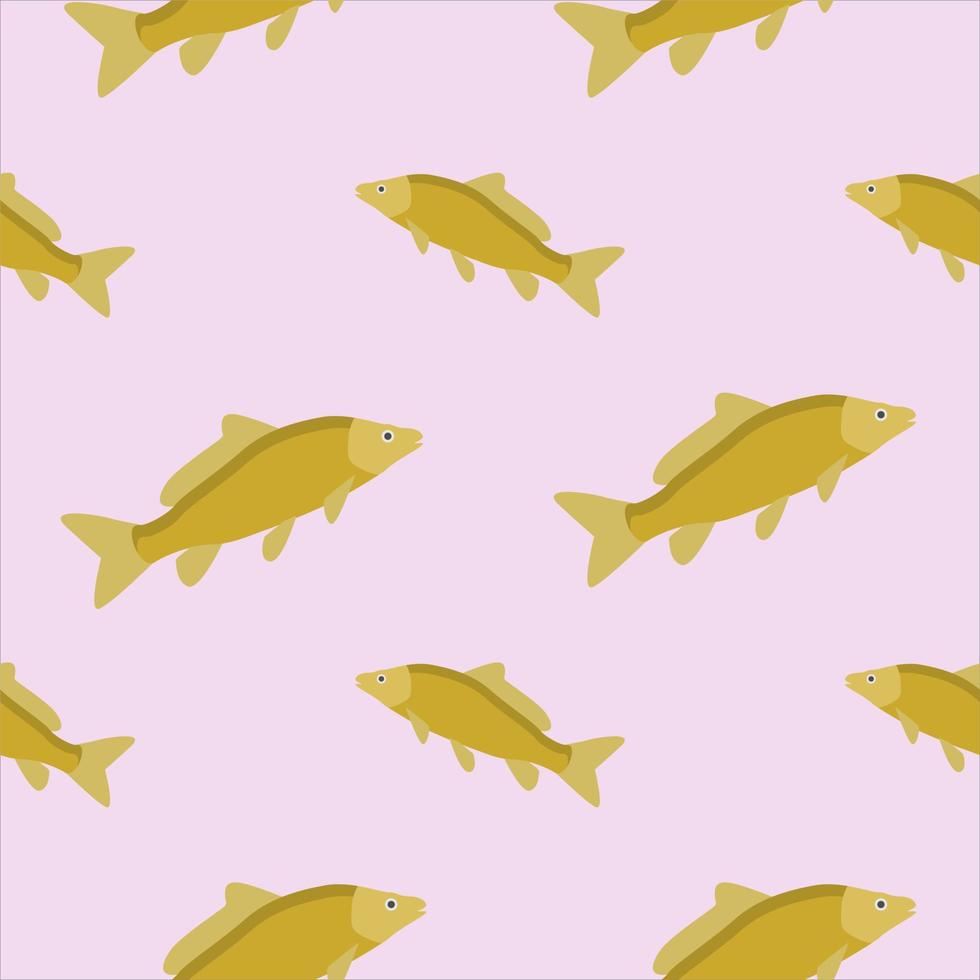carp seamless pattern. gold fish seamless pattern vector illustration