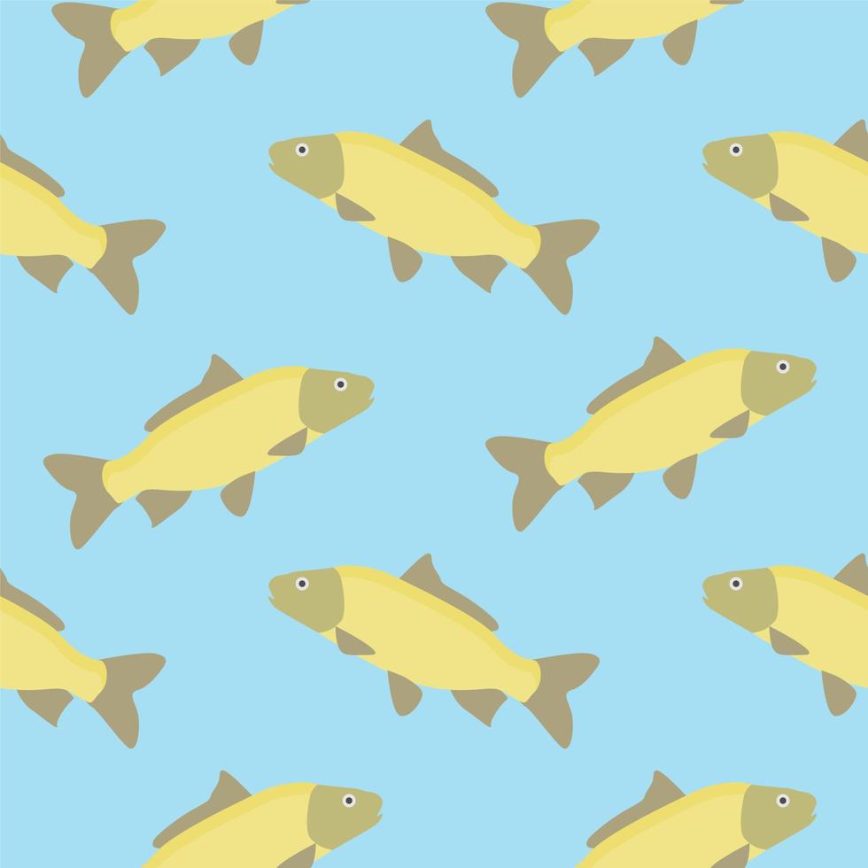 carp seamless pattern. gold fish seamless pattern vector illustration