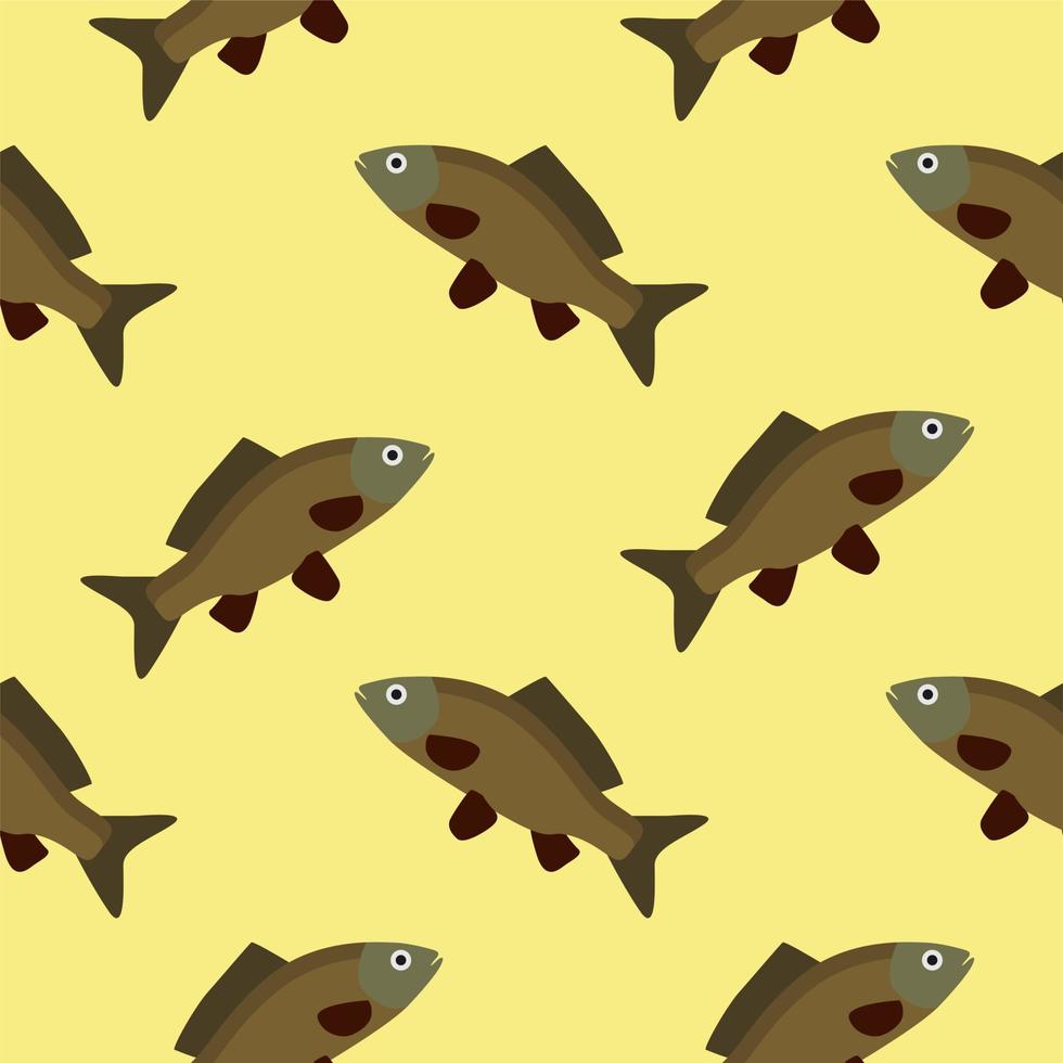 carp seamless pattern. gold fish seamless pattern vector illustration