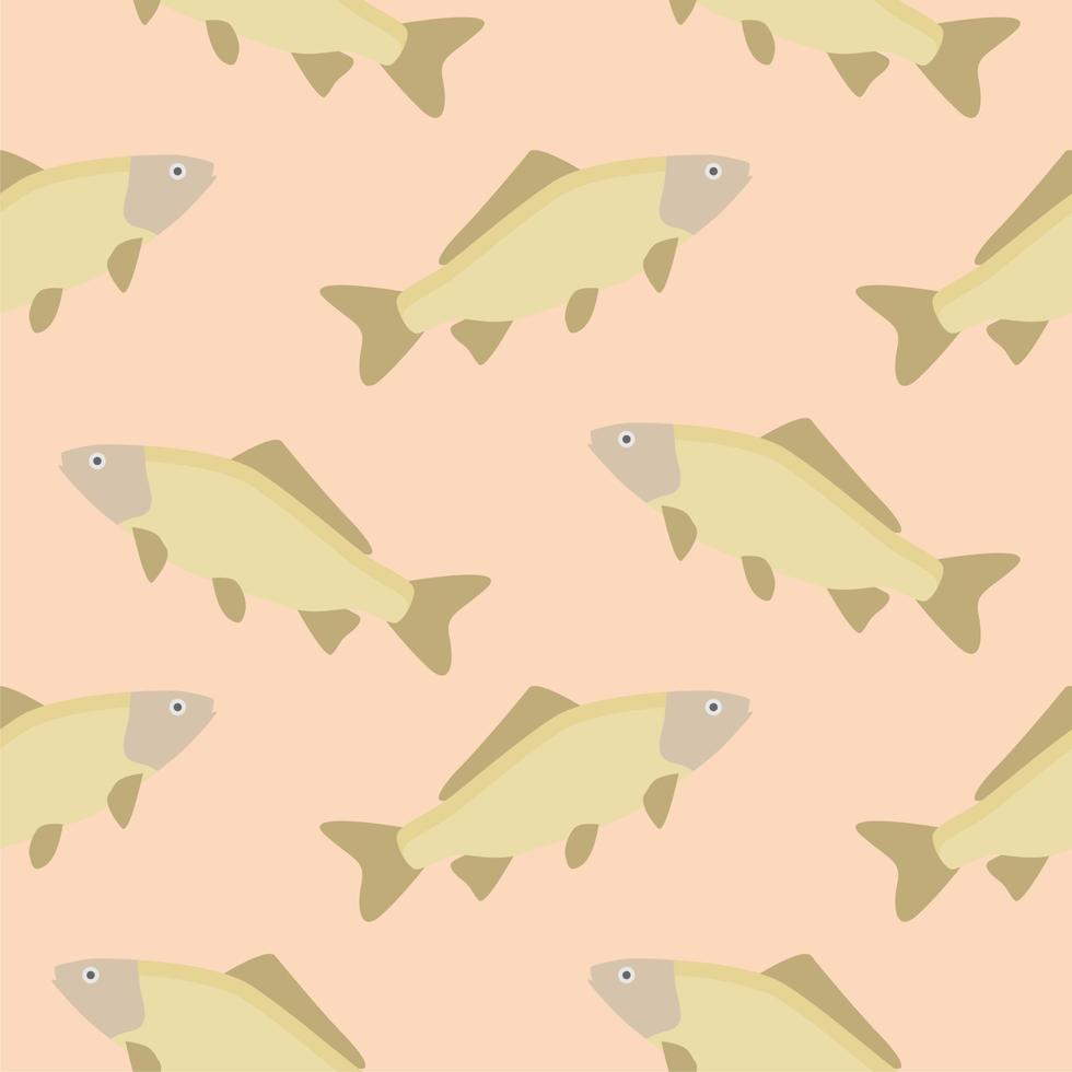 carp seamless pattern. gold fish seamless pattern vector illustration