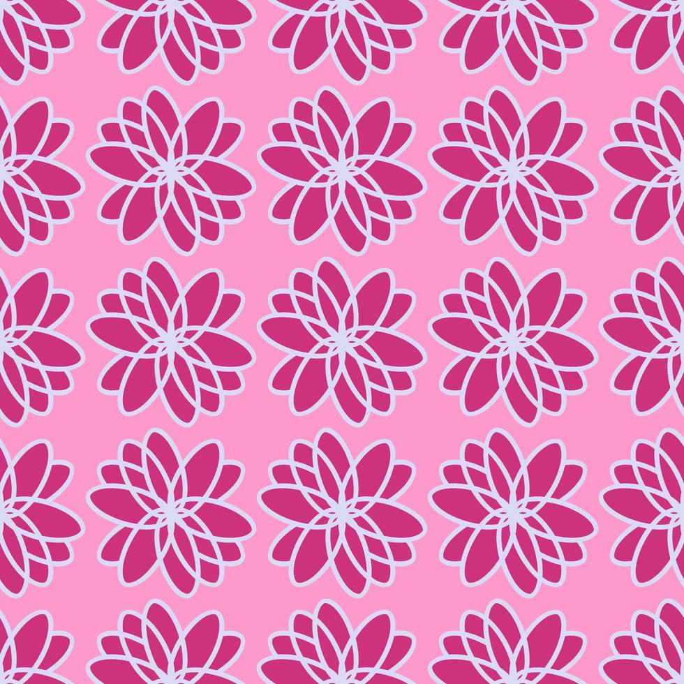 red flowers pattern pink illustration background photo