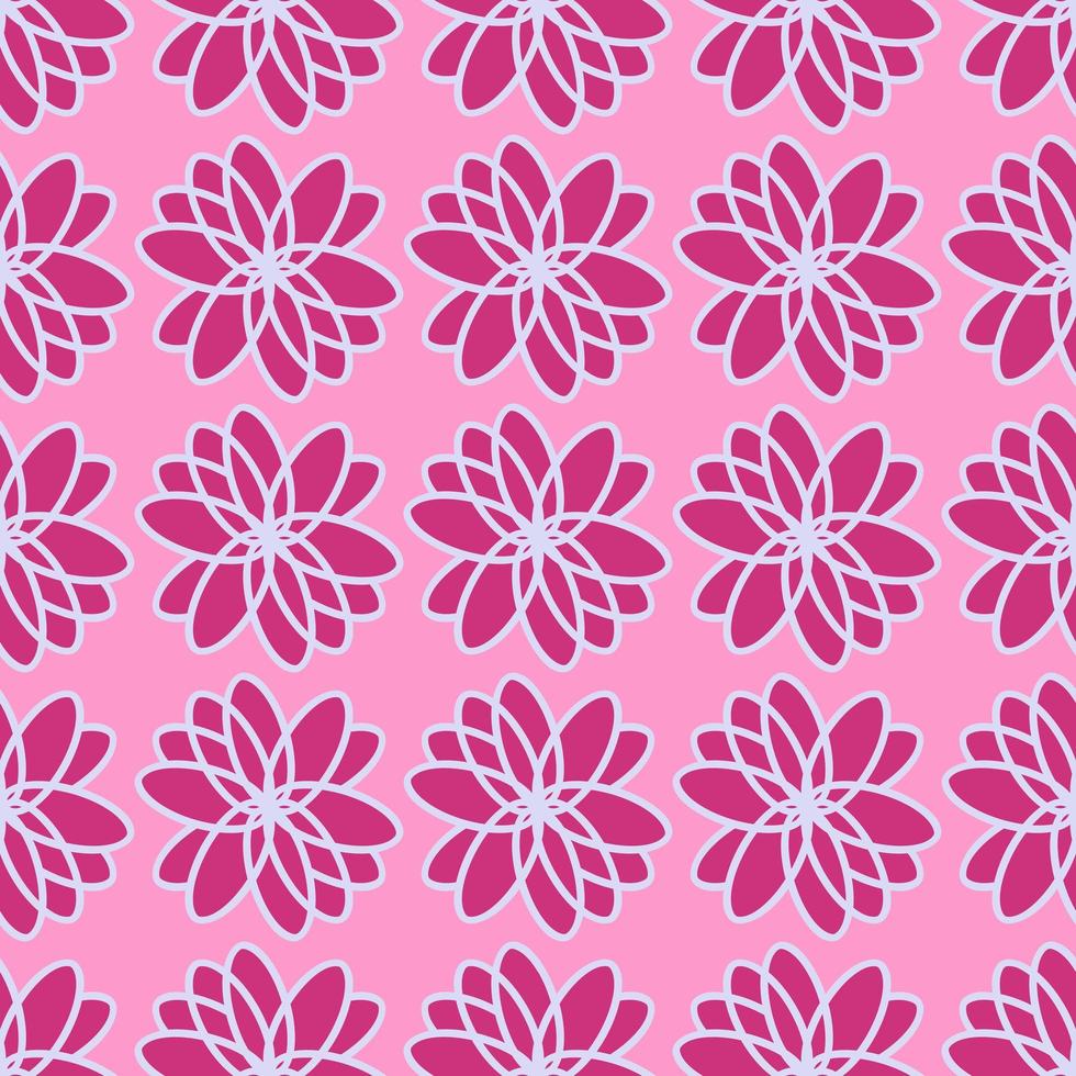 red flowers pattern pink illustration background photo