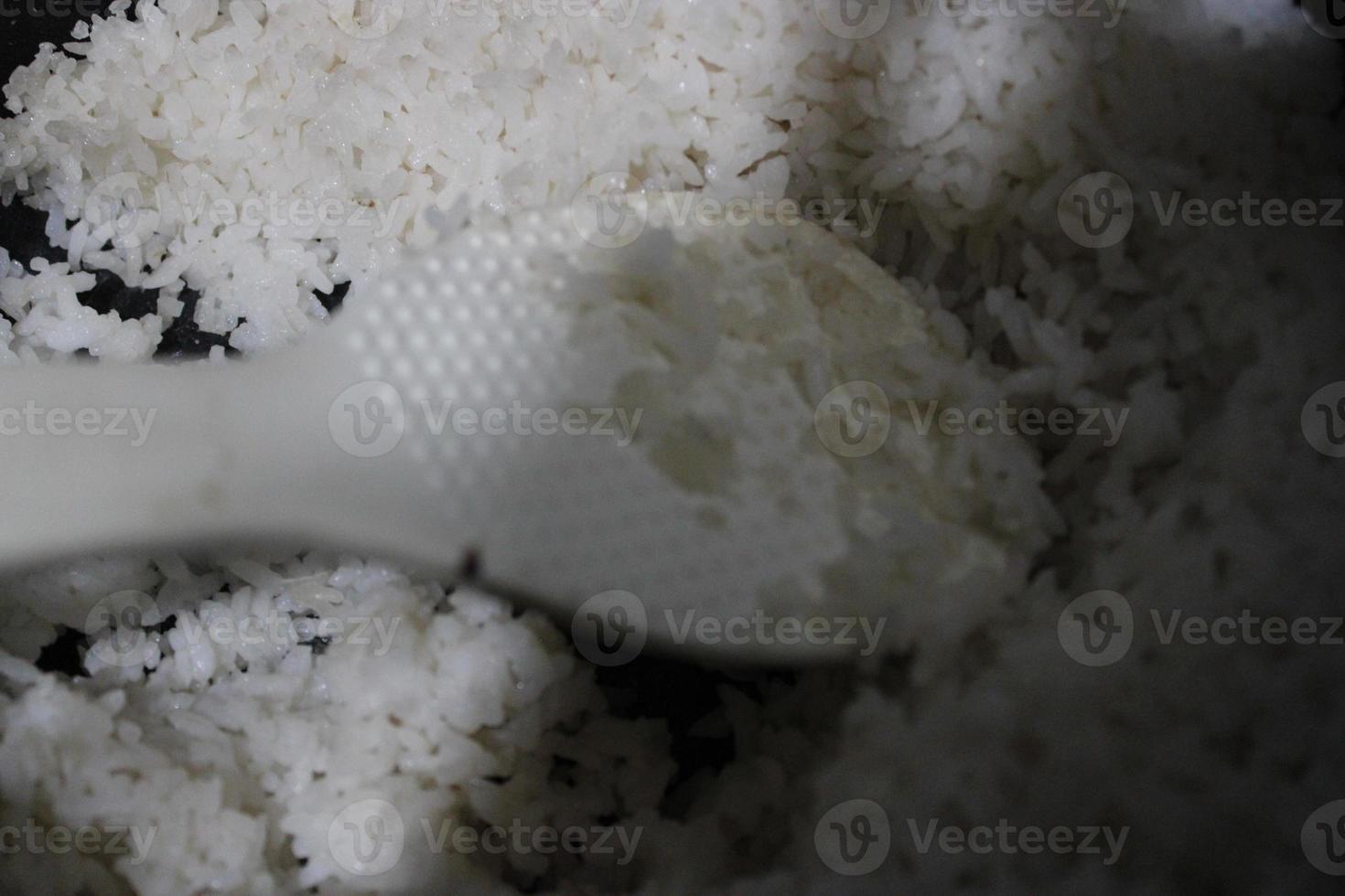 photo of white rice in the basin