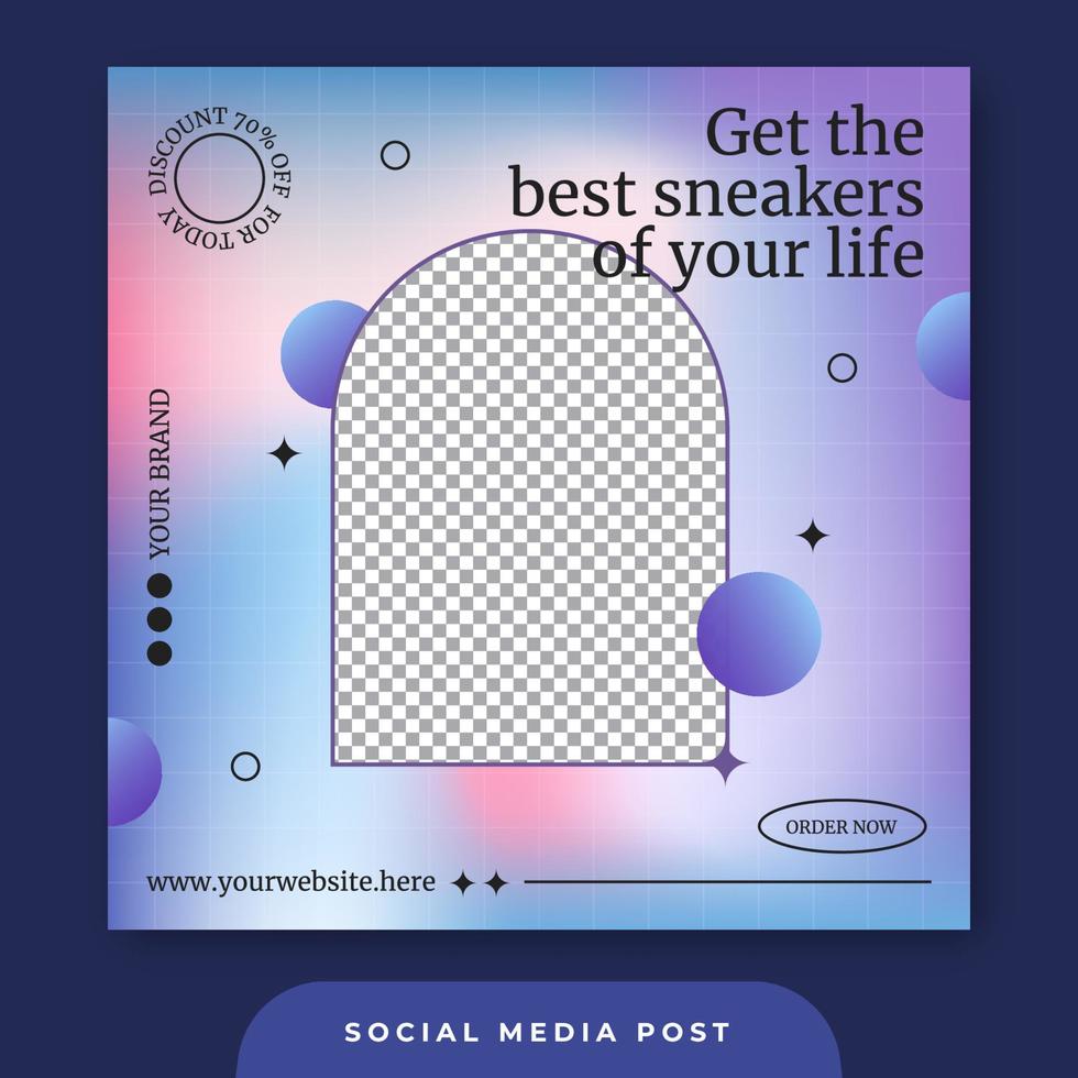 Sneakers sale social media template vector