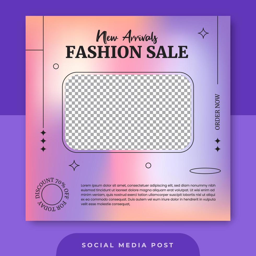 New arrivals fashion sale social media template vector
