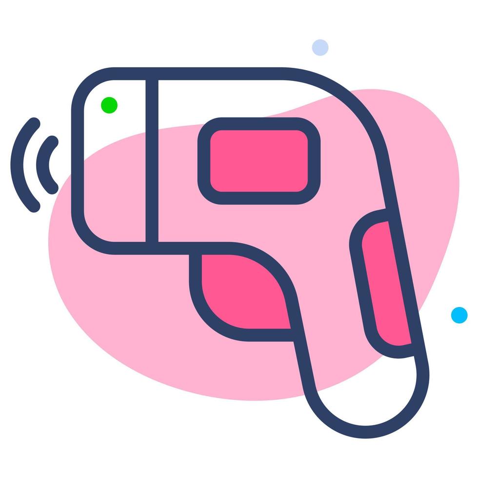 Digital thermometer icon, medical technology device vector