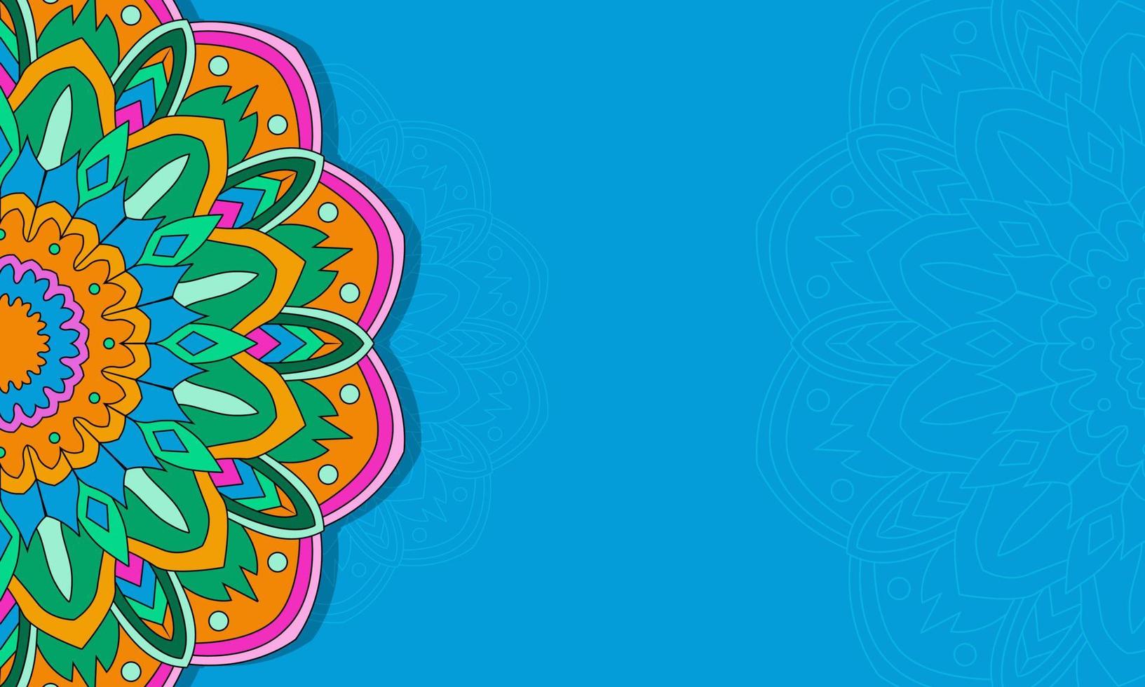 Cute colorful mandala background suitable for Islamic day celebration greeting vector