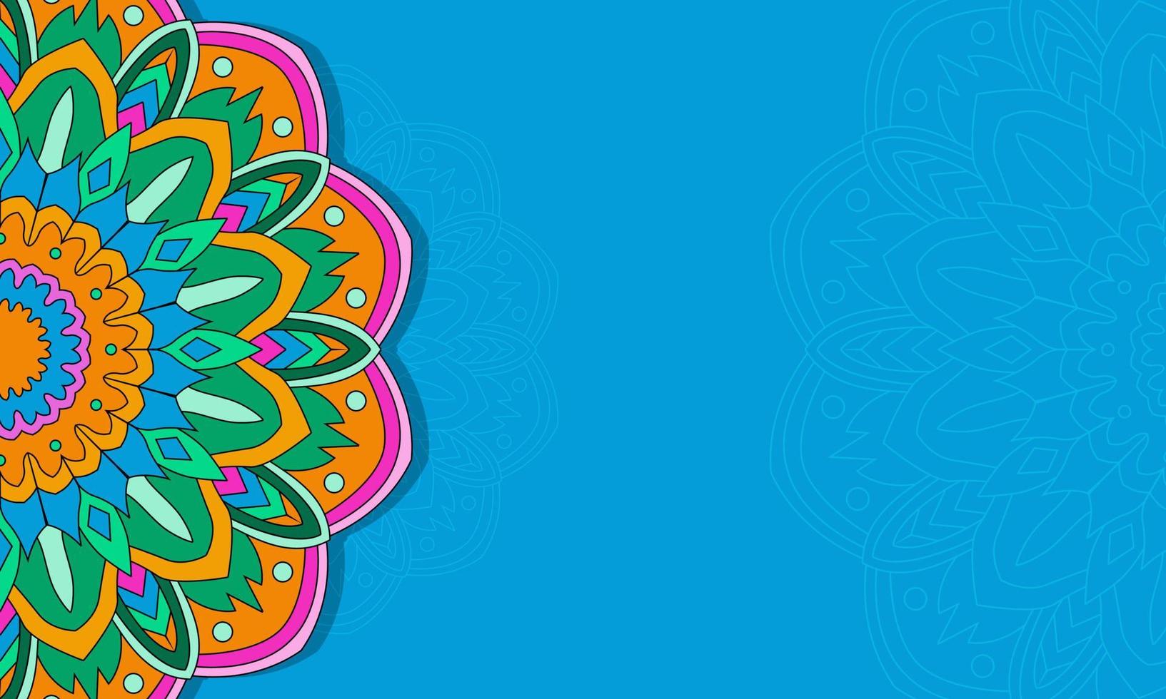 Cute colorful mandala background suitable for Islamic day celebration greeting vector