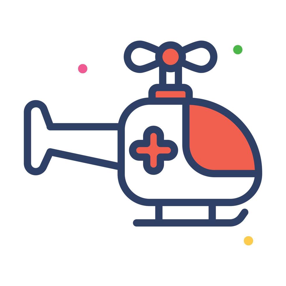 Medical air service, emergency helicopter vector design in trendy style