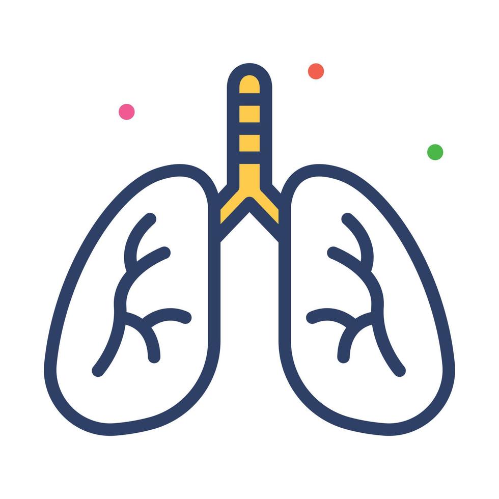 Lungs with modern style vector icon