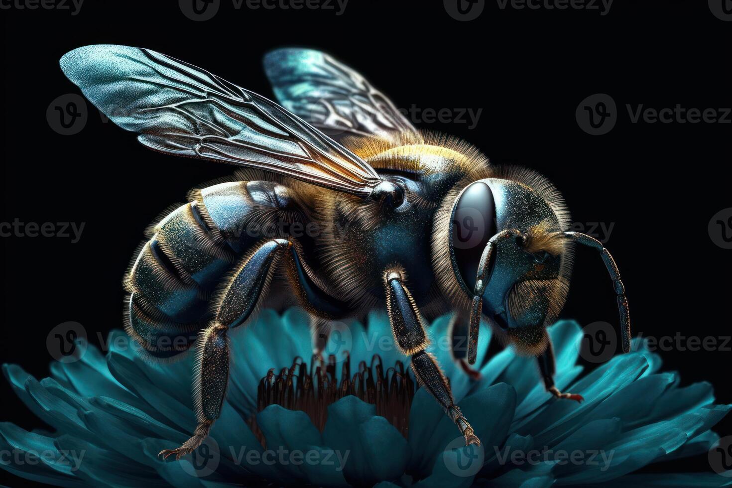 abejas diligentemente labor terminado panal, un maravilla de natural ingeniería. generativo ai foto