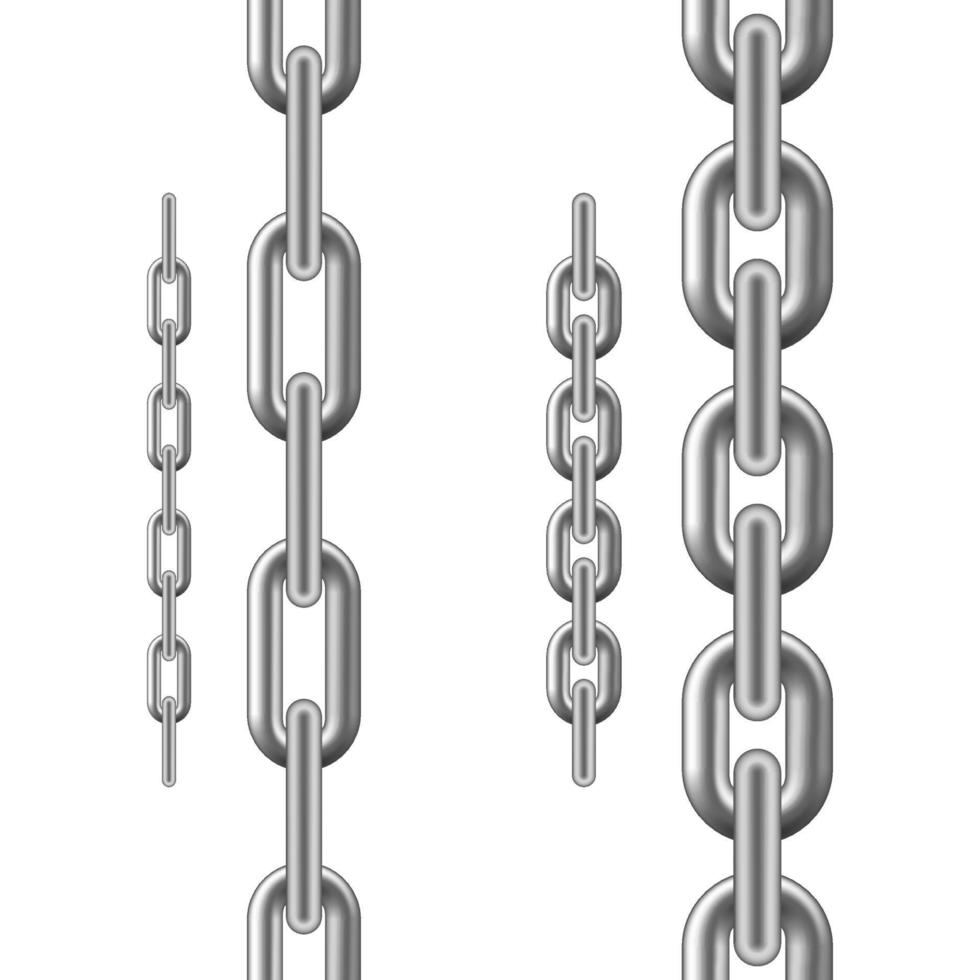 Metallic Chain. Chain isolated on white background. Vector illustration