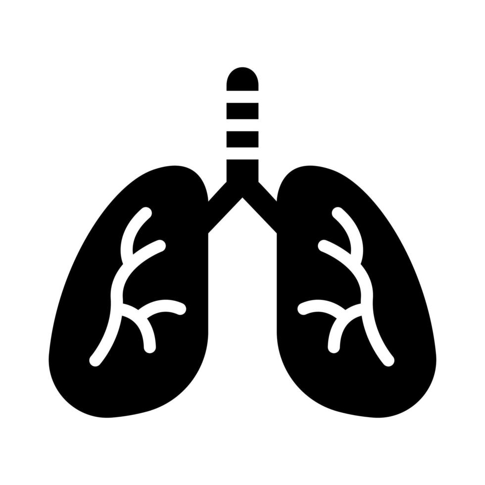 Lungs with modern style vector icon