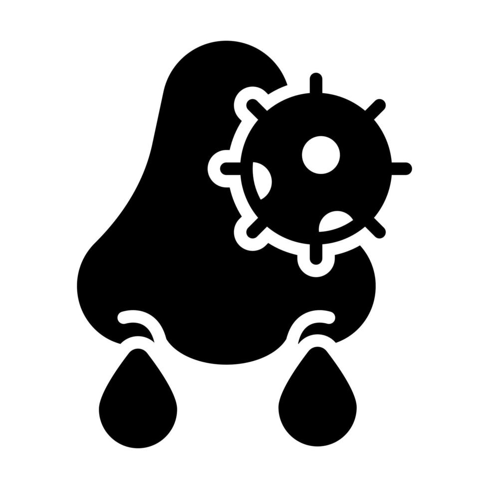 Runny nose vector design, editable icon of sinusitis coronavirus