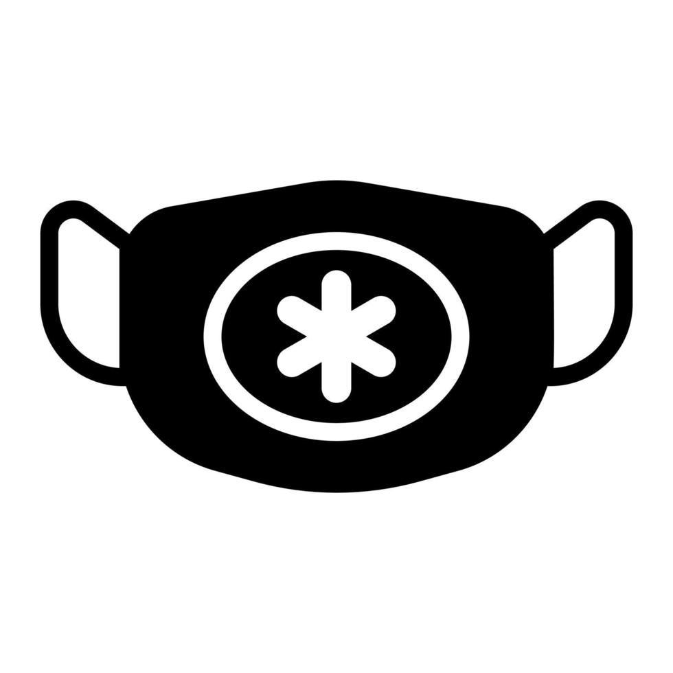 Medical face mask in modern style, covid protection mask vector