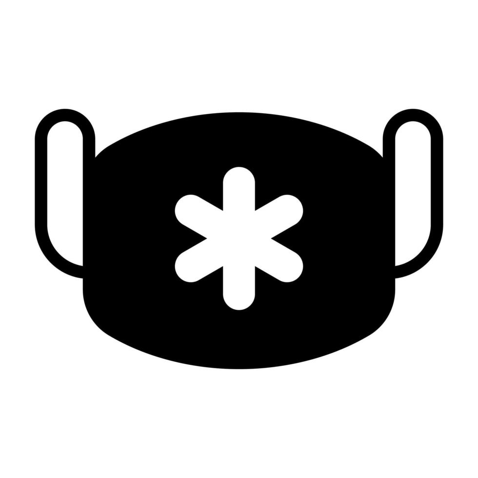 Medical face mask in modern style, covid protection mask vector