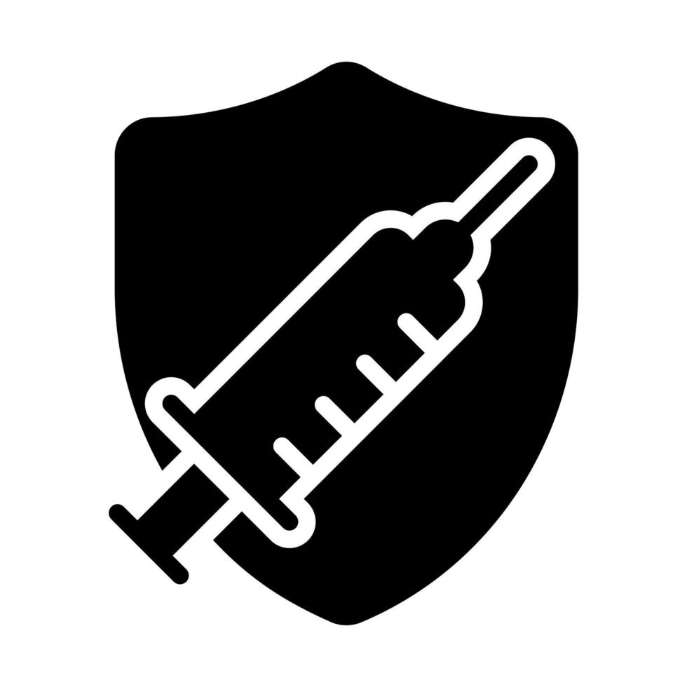 inyección con proteger vector diseño de vacunación