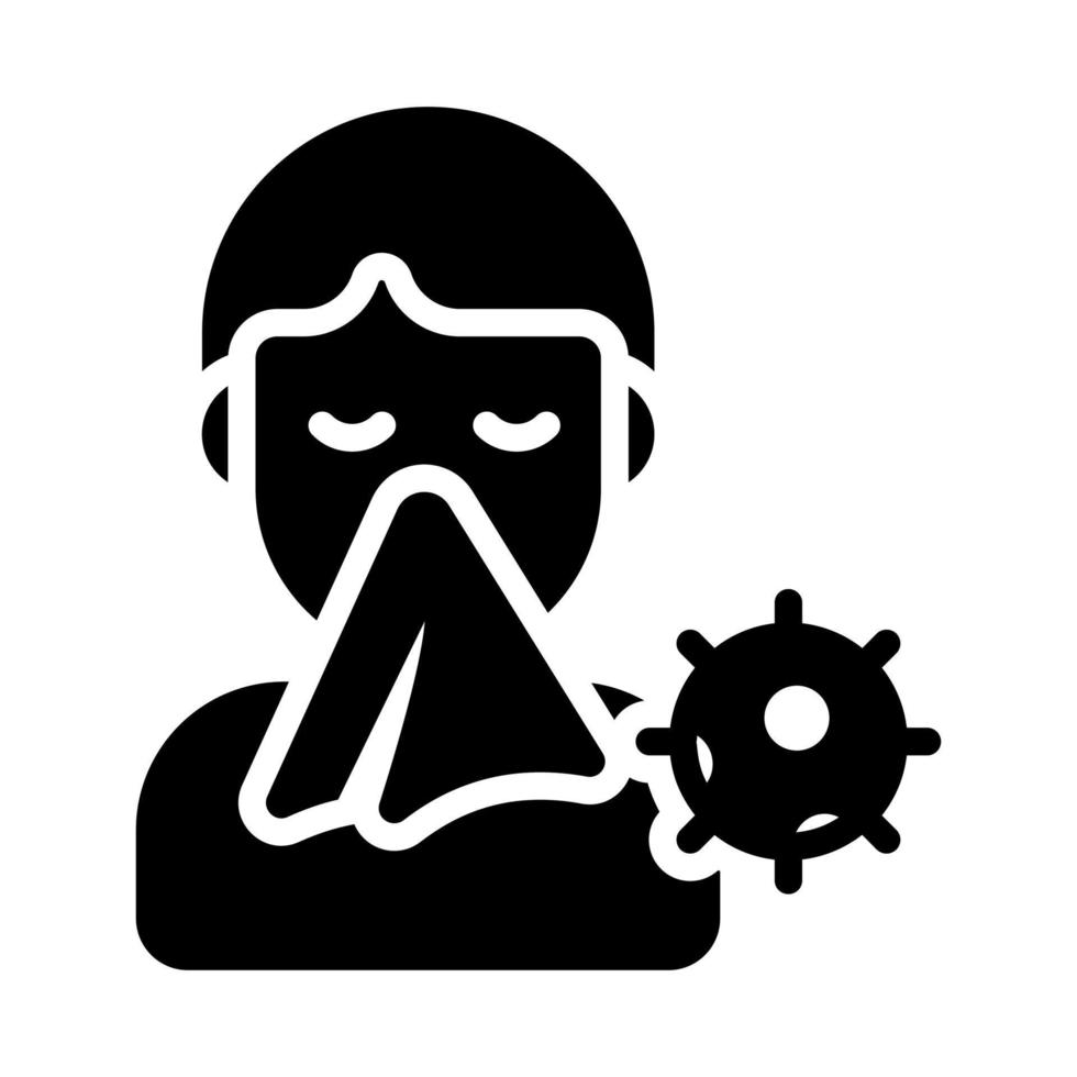 An amazing style of sneezing vector modern design of flu