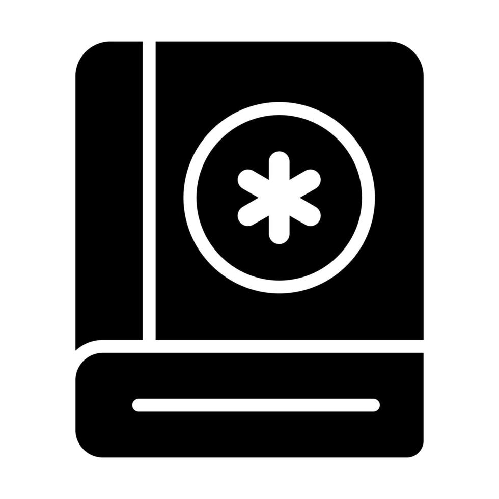 Premium vector medical book, an editable icon of medical education