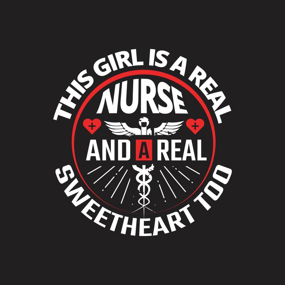 Nursing typographic t shirt design vector. vector