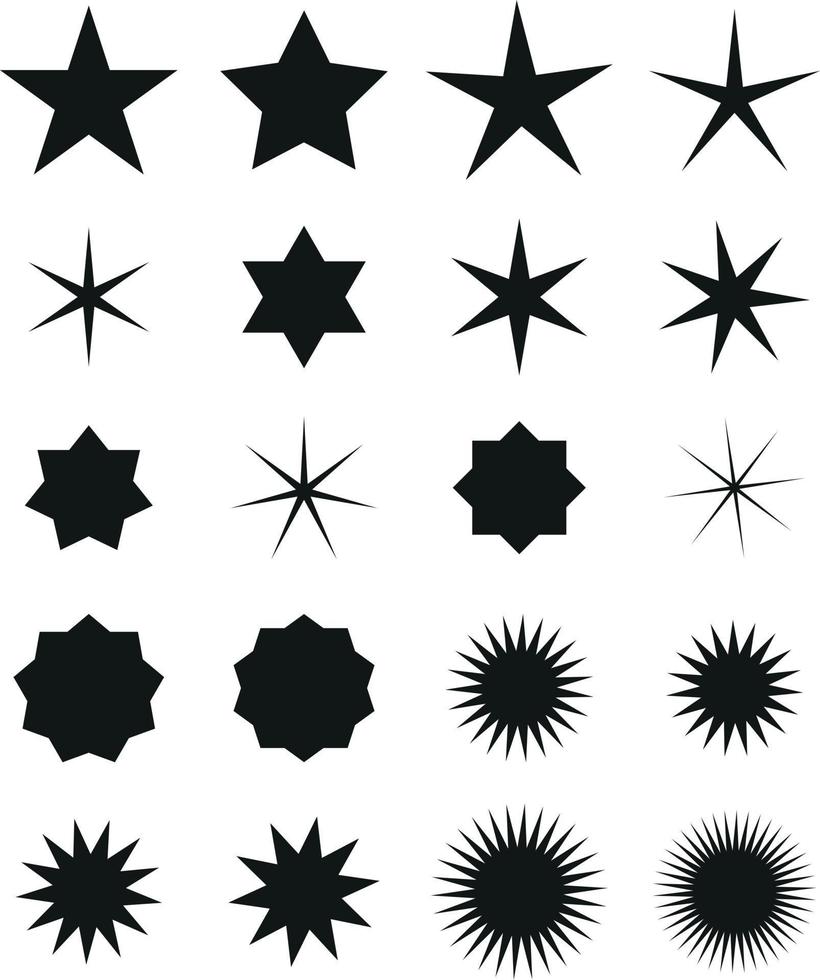 vector paquete con estrella formas