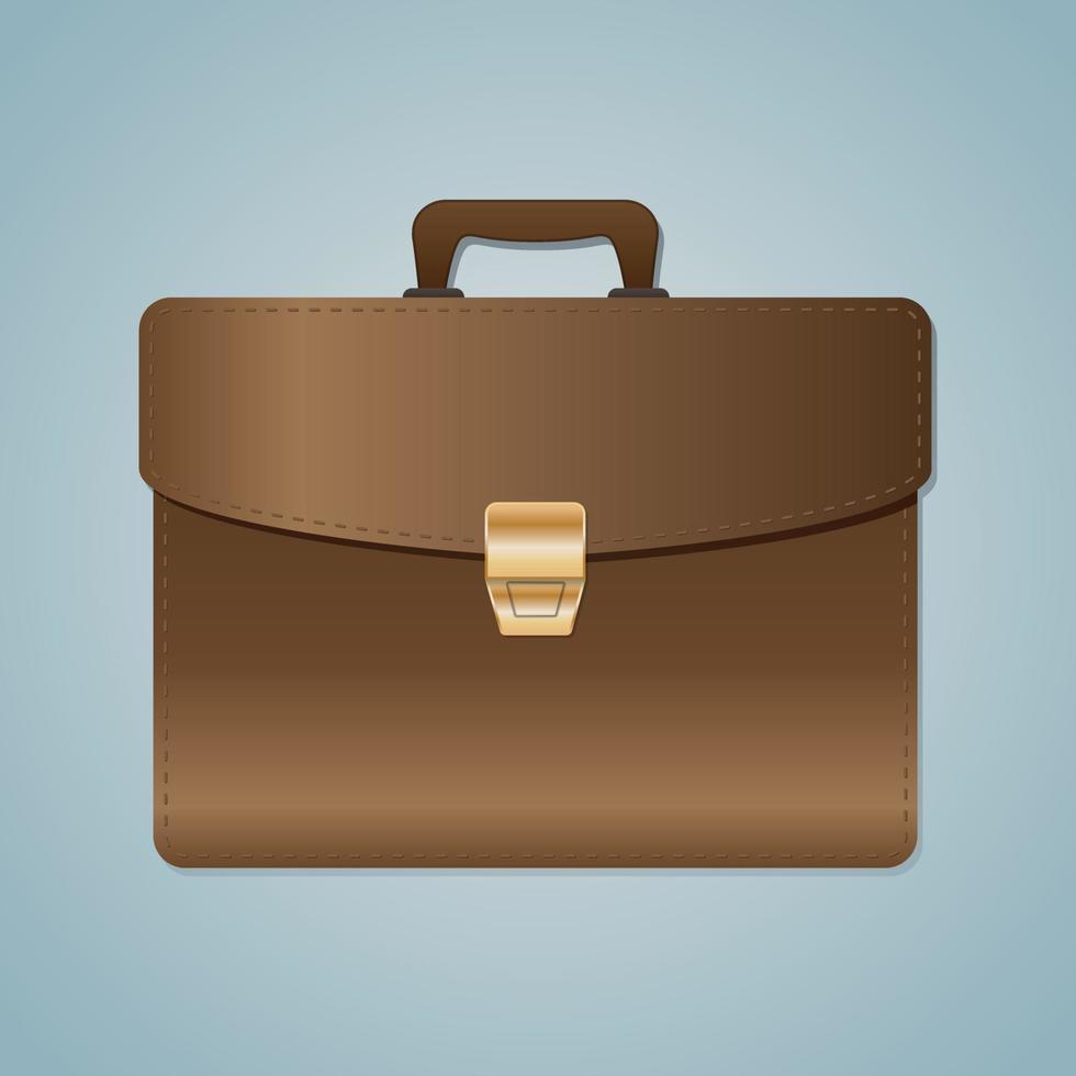 Leather Suitcase For Businessmen vector
