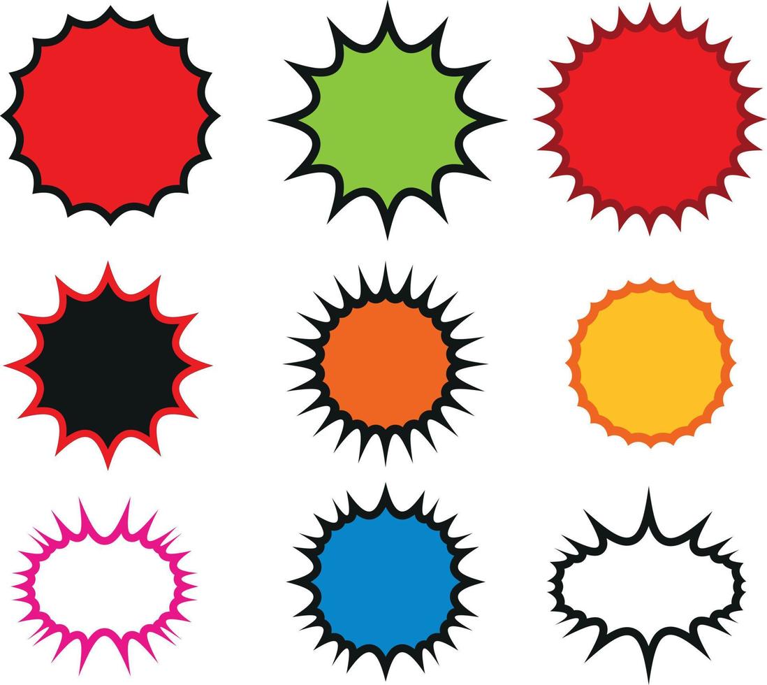 Vector Image Of Bursting Shapes For Cartoon Graphics