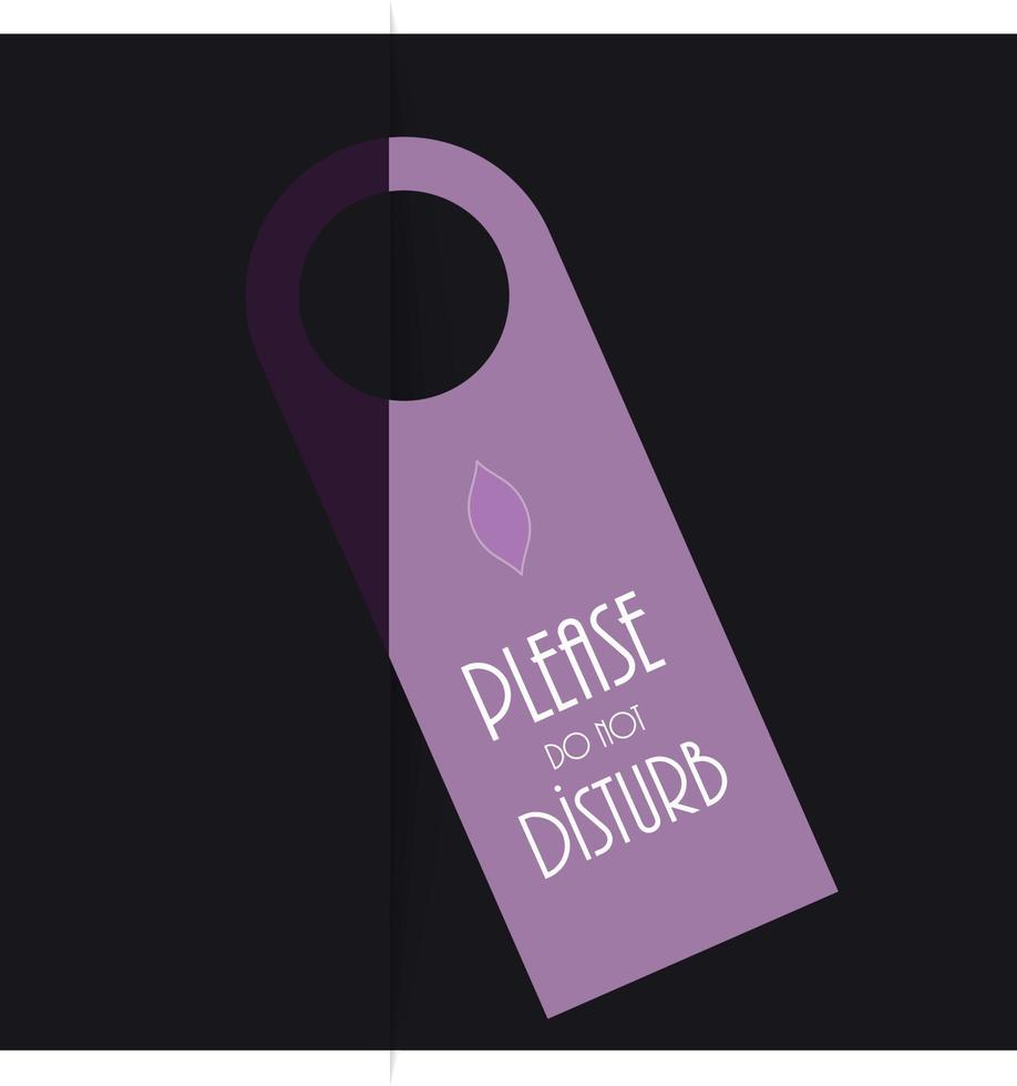 Vector Image Of A Door Hanger In Purple Color