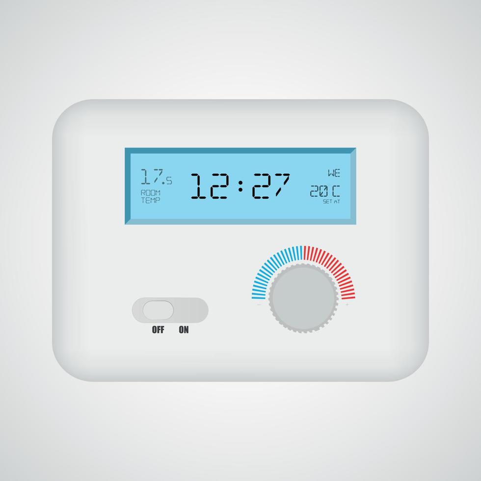 A Thermostat With Digital Display vector