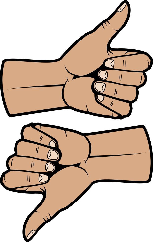 Vector Image Of A Finger Gesture With A Thumb