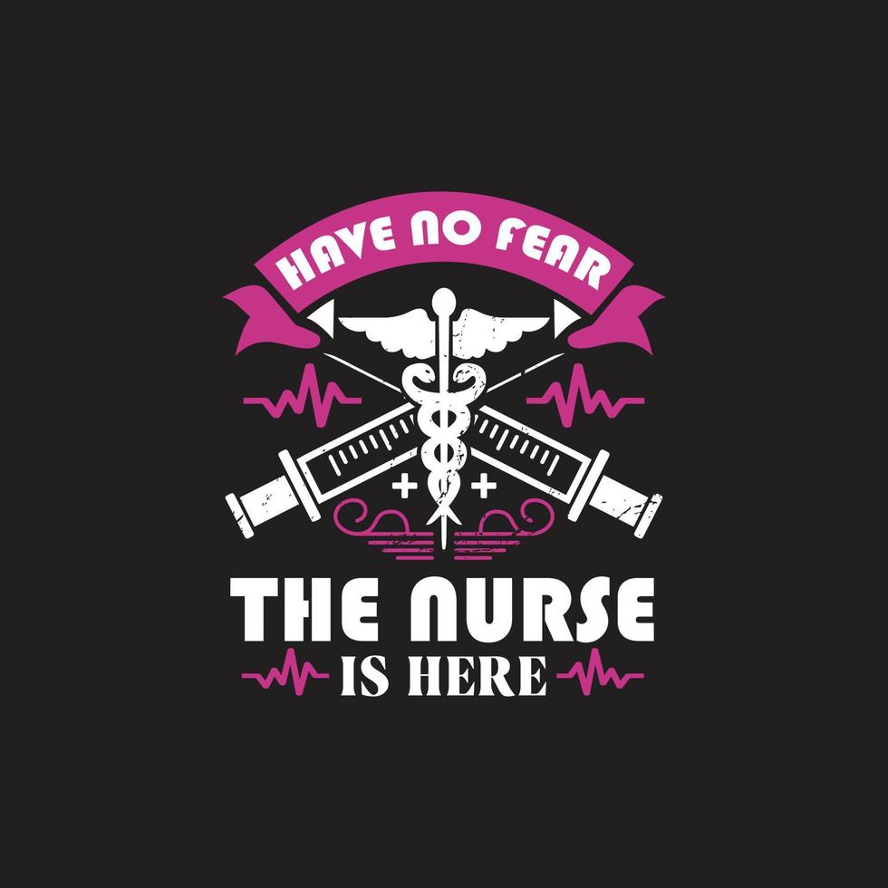 Nurse typographic quotes design vector. vector
