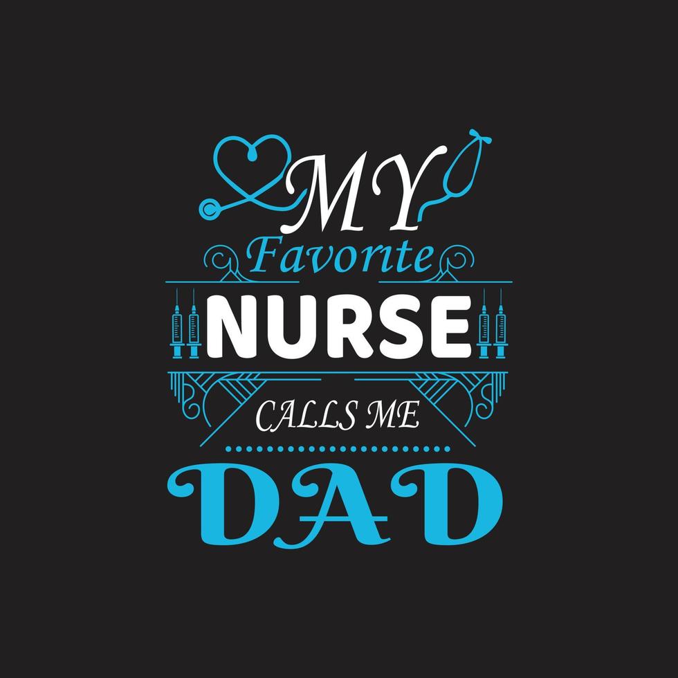 Nurse typographic quotes design vector. vector