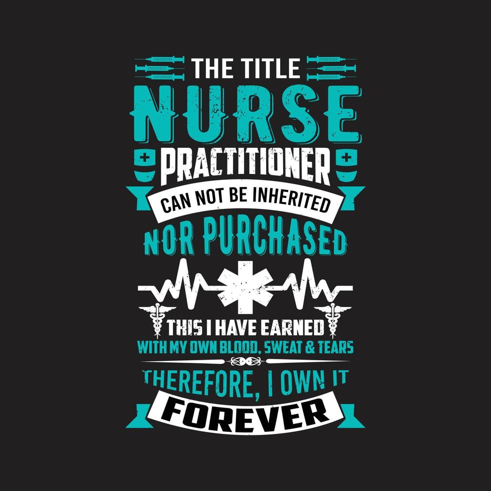 Nurse day typographic t shirt design vector