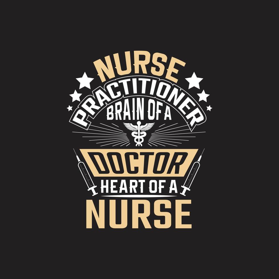 Nursing typographic t shirt design vector. vector