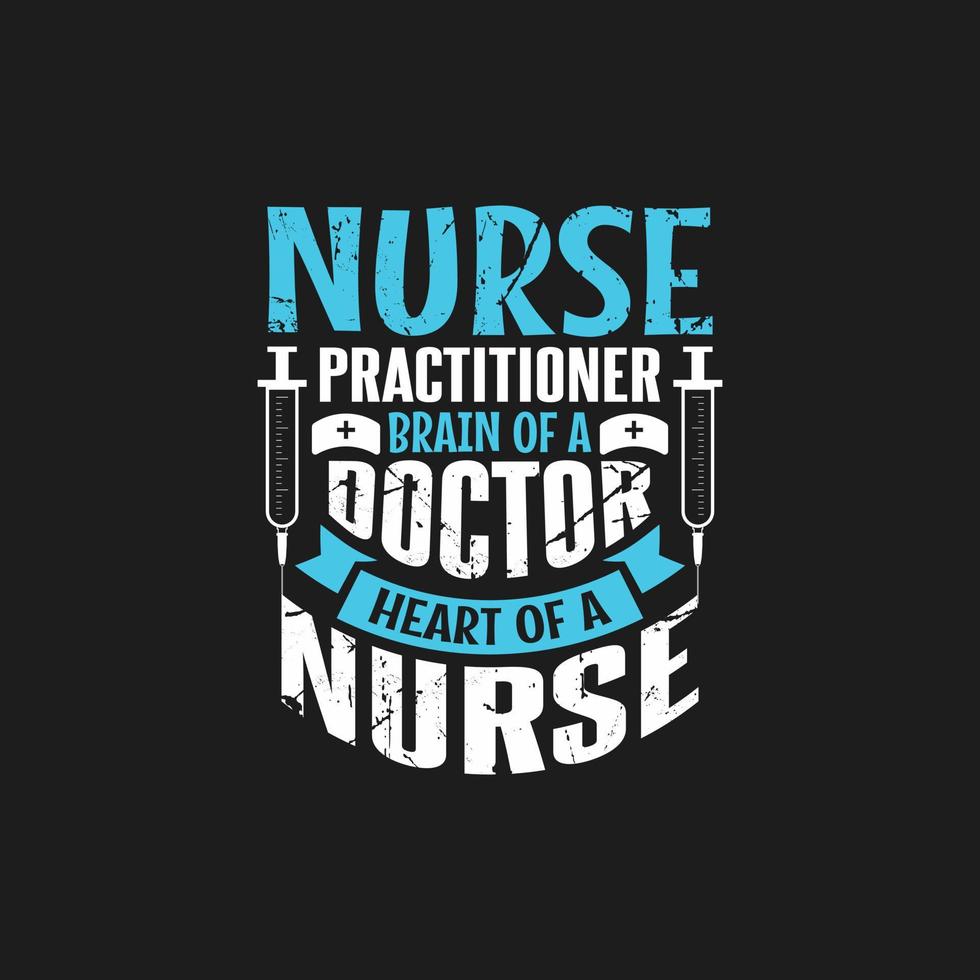 Nursing typographic t shirt design vector. vector