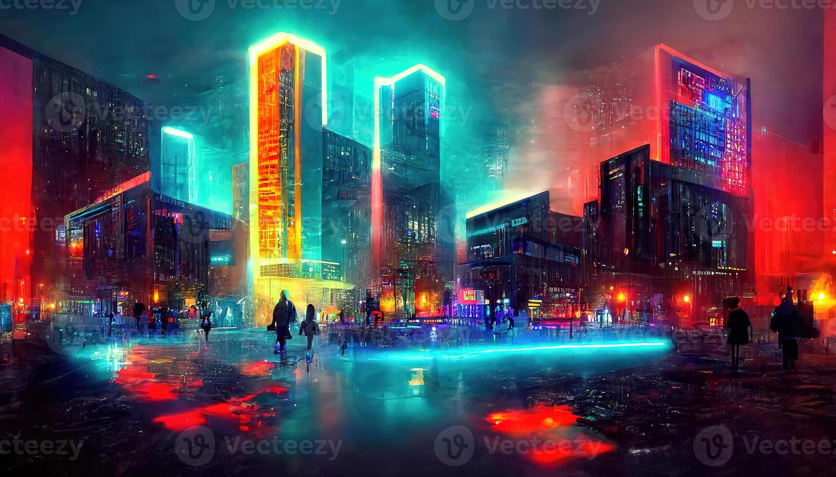 Neon light bathroom sign at night. 22895397 Stock Photo at Vecteezy