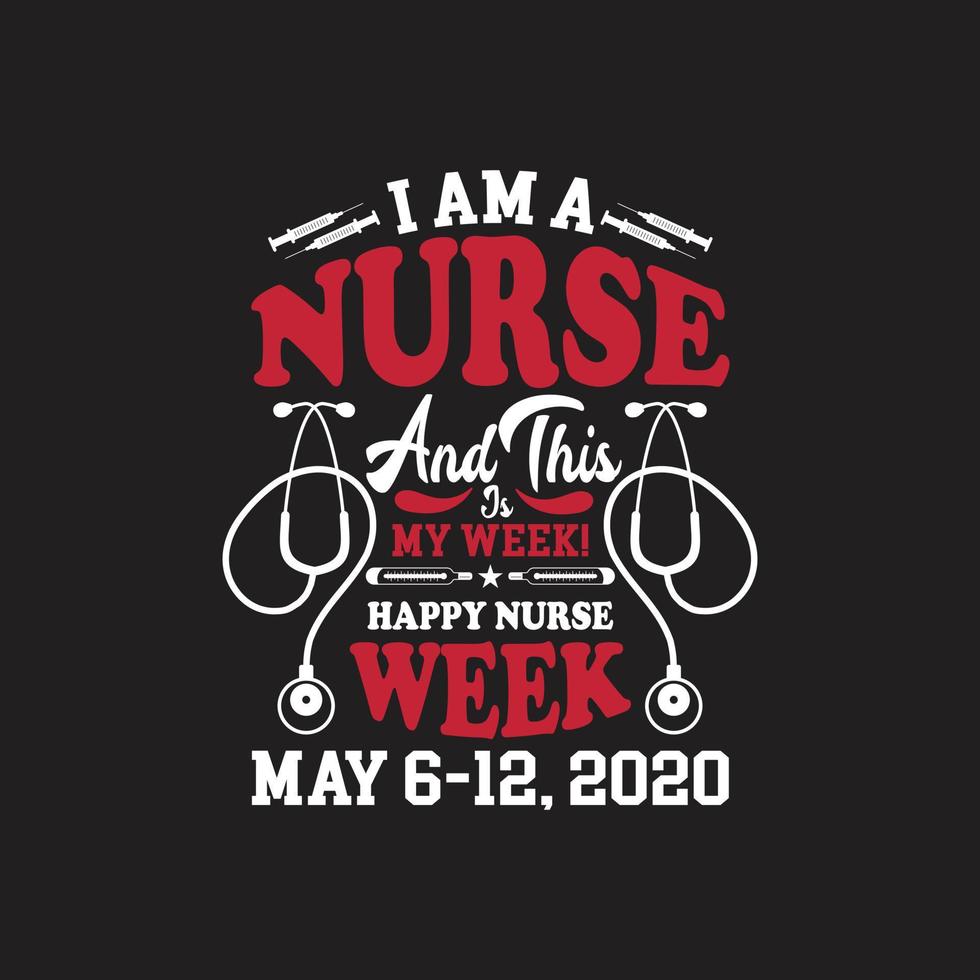 Nurse typographic quotes design vector. vector