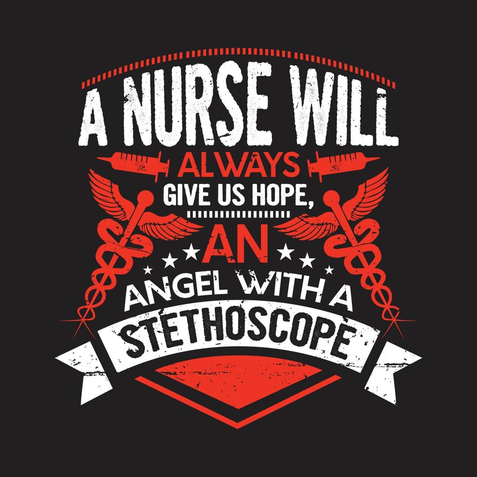 Nurse day typographic t shirt design vector