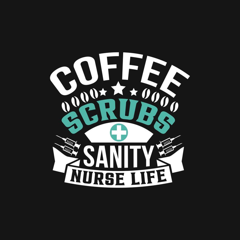 Nurse typographic quotes design vector. vector