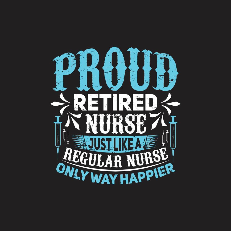 Nursing typographic t shirt design vector. vector