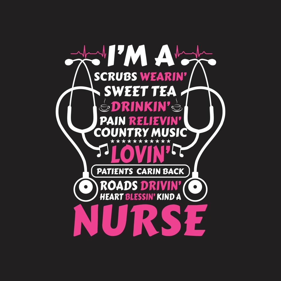 Nurses quotes t shirt design vector graphic