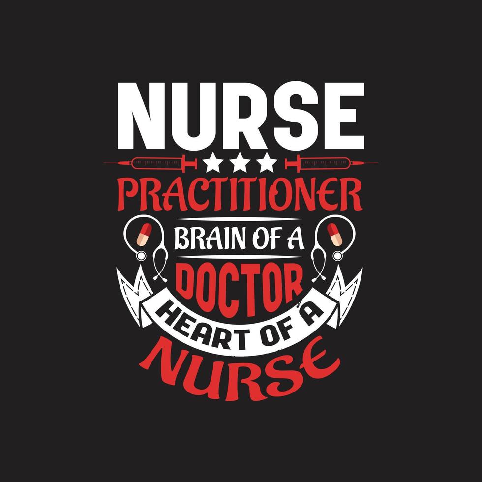 Nursing typographic t shirt design vector. vector