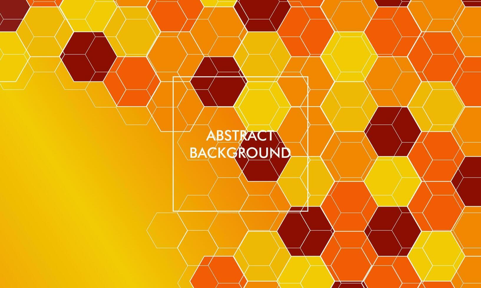 honeycomb gradient abstract background with orange color vector