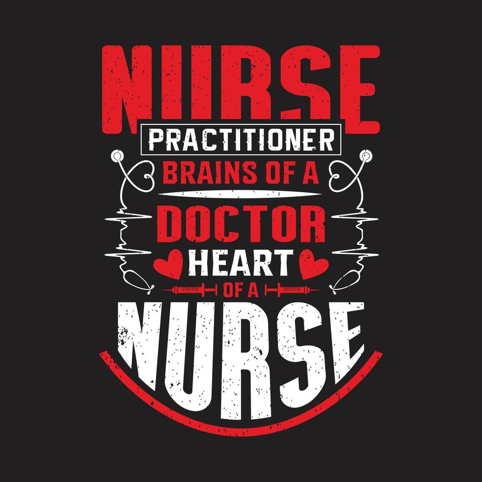 Nurse typographic t shirt design vector. vector