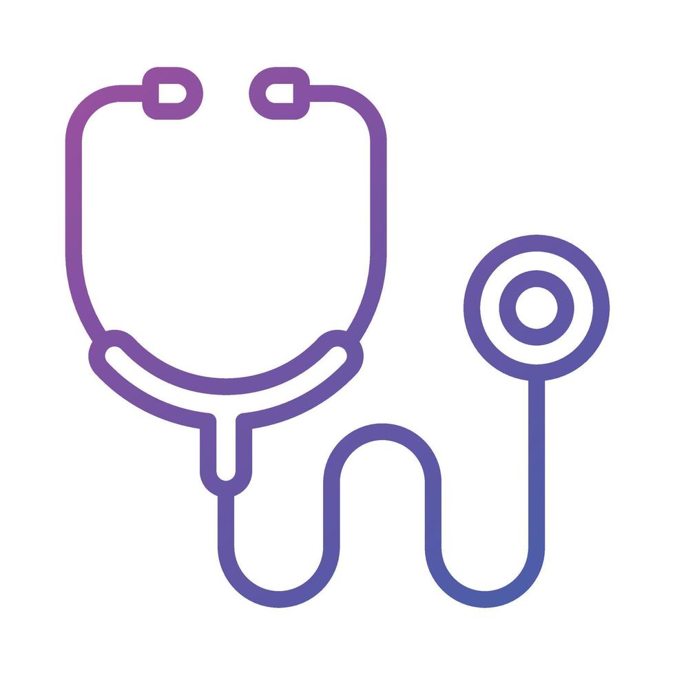 Medical instrument stethoscope vector icon, editable vector