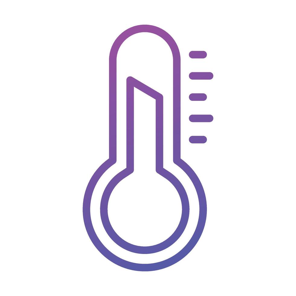 Temperature measuring device, thermometer vector in trendy style